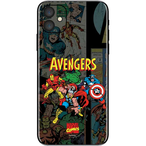 Marvel Classic Comics Avengers Assemble iPhone 11 Skin